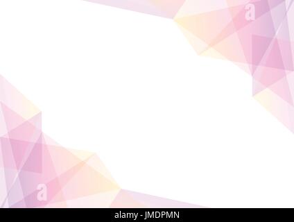 pink and yellow geometric spectrum abstract background, solf pink transparent layout, prism business template, vector illustration Stock Vector