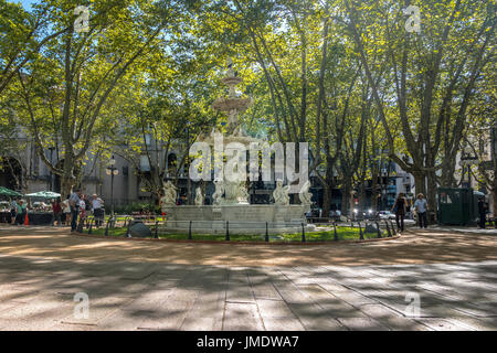 Plaza Matriz or Plaza Constitucion (Constitution Square)  - Montevideo, Uruguay Stock Photo