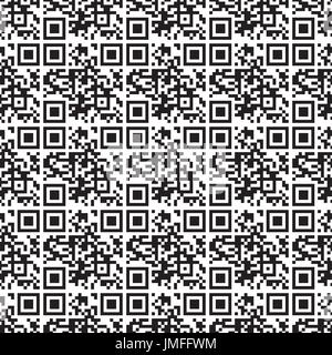 Seamless pattern qr code . Seamless pattern can be used for wallpaper, pattern fills, web page backgrounds, surface textures. Stock Vector