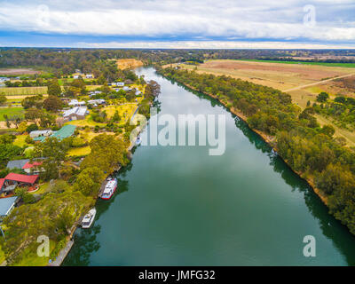 Aerial view of Mitchell River, Gippsland, Australia Stock Photo