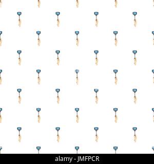 Hand holding selfie monopod stick pattern Stock Vector
