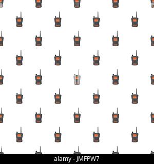 Military radio transmitter pattern seamless repeat in cartoon style vector illustration Stock Vector