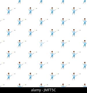 Man making selfie with a stick pattern Stock Vector