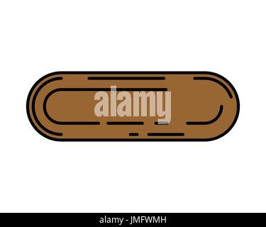 Puddle are linear style. Dirt contour isolated. Brown puddle on white background. Stock Vector