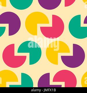 Circle Abstract retro pattern. Round background for fabric Stock Vector