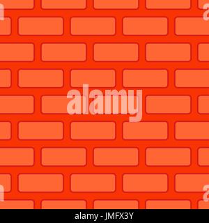 Brick wall seamless texture. Red Bricks Background Stock Vector