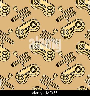 Joystick seamless pattern. Gamepad ornament. VideoGame Controller Texture Stock Vector