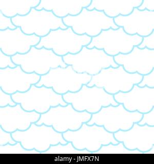 Clouds seamless pattern. Sky background. Retro Ornament for Cloth Stock Vector