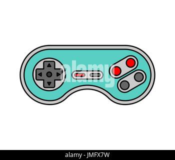Joystick isolated. Retro Gamepad. VideoGame Controller old Stock Vector
