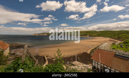 This is the staggeringly beautiful Runswick Bay. Stock Photo