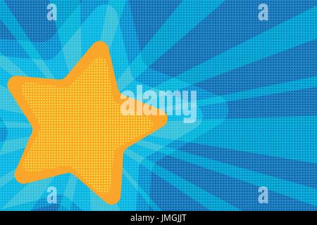 background yellow star pop art Stock Vector