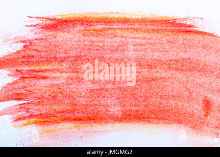 red color watercolor crayon on paper background texture Stock Photo