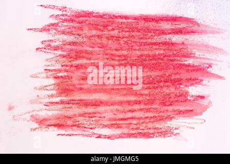 red color watercolor crayon on paper background texture Stock Photo