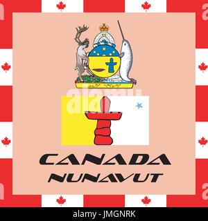 Official government elements of Canada - Canada Nunavut Stock Vector