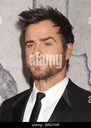 LOS ANGELES, CA - APRIL 04:  Actor Justin Theroux  attends the premiere of HBO's 'The Leftovers' Season 3 at Avalon Hollywood on April 4, 2017 in Los Angeles, California. Stock Photo