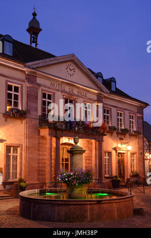 Evening in Riquewihr, Alsace, France Stock Photo - Alamy