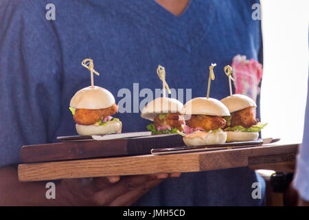 Pot Luck fish sliders, The Pot Luck Club, Cape Town, South Africa Stock Photo