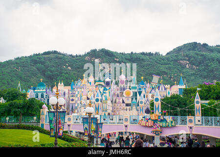 It's A Small World attraction in  Hong Kong Disneyland Stock Photo