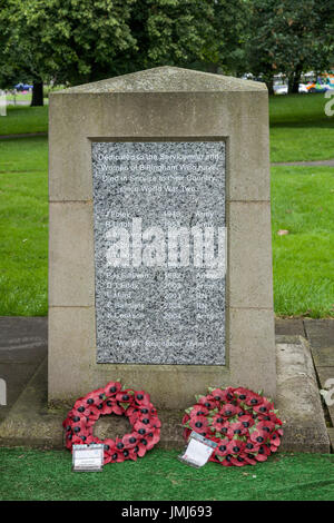 Memorial in Billingham,England,UK, to men and women who have died in service to their country since World War 2 Stock Photo
