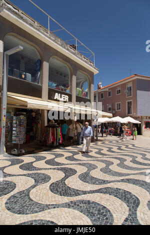 Shops in the coastal town of Cascais Portugal Stock Photo