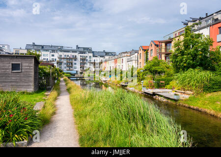 Houses and Apartments in Modern Neighbourhood in Malmo Sweden Stock Photo