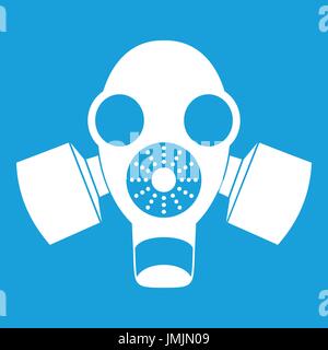 Black gas mask icon white Stock Vector