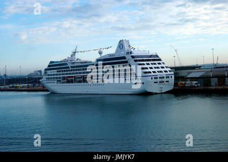 MS NAUTICA (MAJURO)  CRUISE TERMINAL PORT OF SOUTHAMPTON. BERTH 39 - 40 Stock Photo