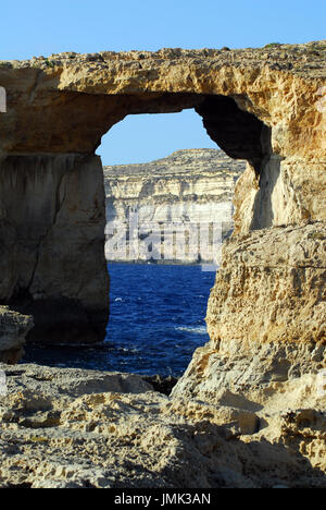 Azure Window,Dwejra,Gozo island,Malta.2007. Stock Photo