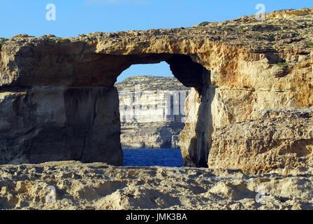 Azure Window,Dwejra,Gozo island,Malta,2007. Stock Photo