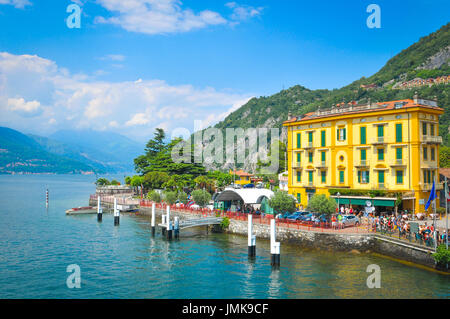 Bellagio, Italy - June 29, 2016: Panorama of  the old town of Bellagio, famous resort by the Lake Como in Lombardy, Italy Stock Photo