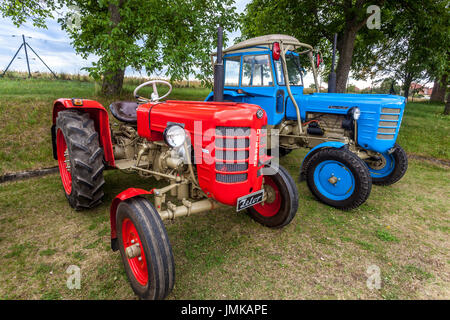 Tractors Zetor, Veteran tractors Blazkov, Czech Republic Stock Photo