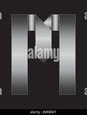 rectangular bent metal font - letter H Stock Vector Image & Art - Alamy
