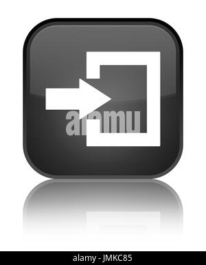 Login icon isolated on special blue round button abstract illustration ...