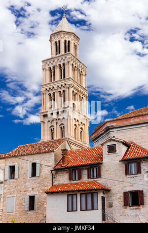 Sights of Croatia. Beautiful city Split. Croatian paradise. Diocletian palace. Stock Photo