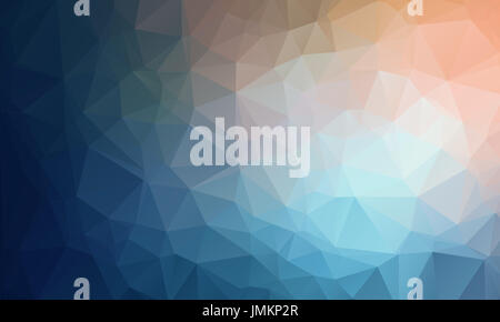 Vector Geometrical polygon abstract purple background blue to peach color. Vector illustration Stock Photo