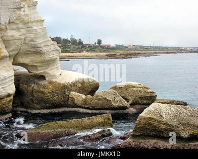 Rocks formation on the Mediterranean Sea coast , Capri Island, Italy ...