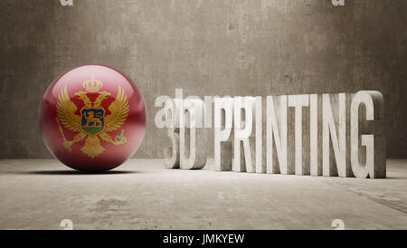 Montenegro High Resolution 3d Printing Concept Stock Photo