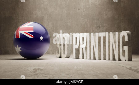 Australia High Resolution 3d Printing Concept Stock Photo