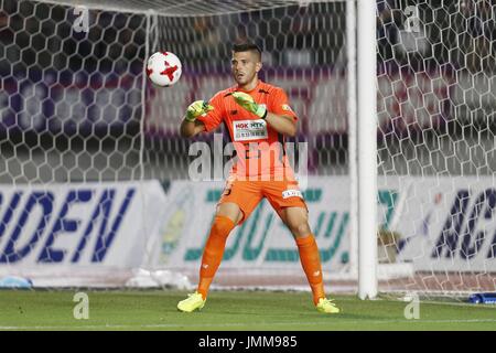 Gifu, Japan. 9th July, 2017. Victor (Gifu) Football/Soccer : Japanese '2017 Meiji Yasuda J2 League' match between FC Gifu 3-2 Kyoto Sanga FC at the Gifu Memorial Center Nagaragawa Stadium in Gifu, Japan . Credit: Mutsu Kawamori/AFLO/Alamy Live News Stock Photo