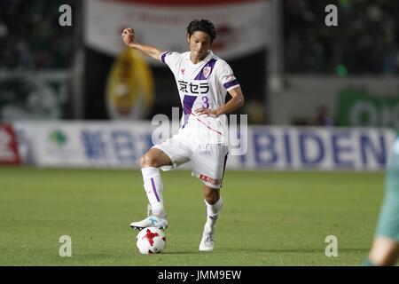 Gifu, Japan. 9th July, 2017. Yuji Takahashi (Kyoto) Football/Soccer : Japanese '2017 Meiji Yasuda J2 League' match between FC Gifu 3-2 Kyoto Sanga FC at the Gifu Memorial Center Nagaragawa Stadium in Gifu, Japan . Credit: Mutsu Kawamori/AFLO/Alamy Live News Stock Photo