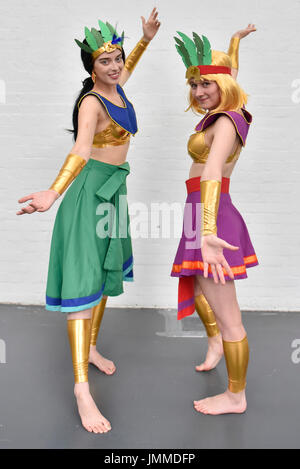 London, UK.  28 July 2017.  Visitors attend the popular London Film & Comic Con convention at Kensington Olympia.   The three day event celebrates film, comics and more providing many with the chance to dress as their favourite characters. Credit: Stephen Chung / Alamy Live News Stock Photo