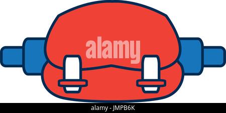 waist sport bag accessory sign Stock Vector