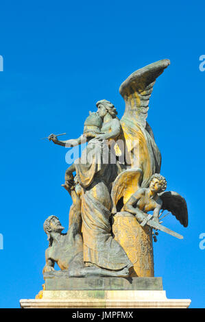 Architectural detail of monument in Rome, Italy Stock Photo