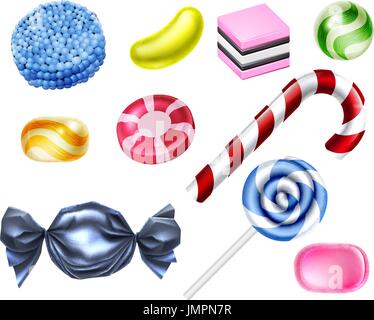 Sweets Candy Set Stock Vector