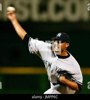 New York Yankees pitcher Mariano Rivera (42) during game against the  Oakland Athletics at Yankee Stadium in Bronx, New York; May 4, 2013.  Yankees defeated Athletics 4-2. (AP Photo/Tomasso DeRosa Stock Photo - Alamy