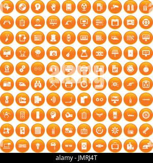 100 set orange Stock Vector