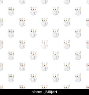 Three bowling pins pattern Stock Vector