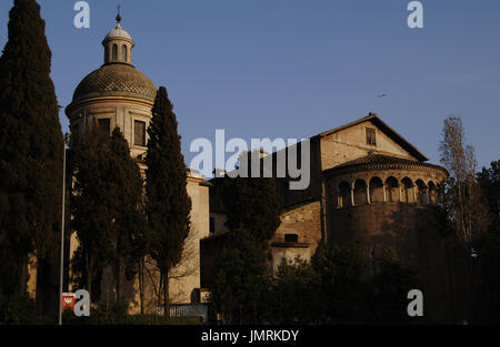 Italy. Rome. Basilica San Giovanni e Paolo. Built in 398 and restaured in 12th century and 18th century. Stock Photo