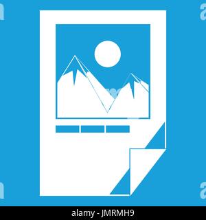 Tested ink paper with printer marks icon white Stock Vector