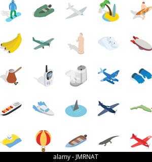 Venture icons set, isometric style Stock Vector